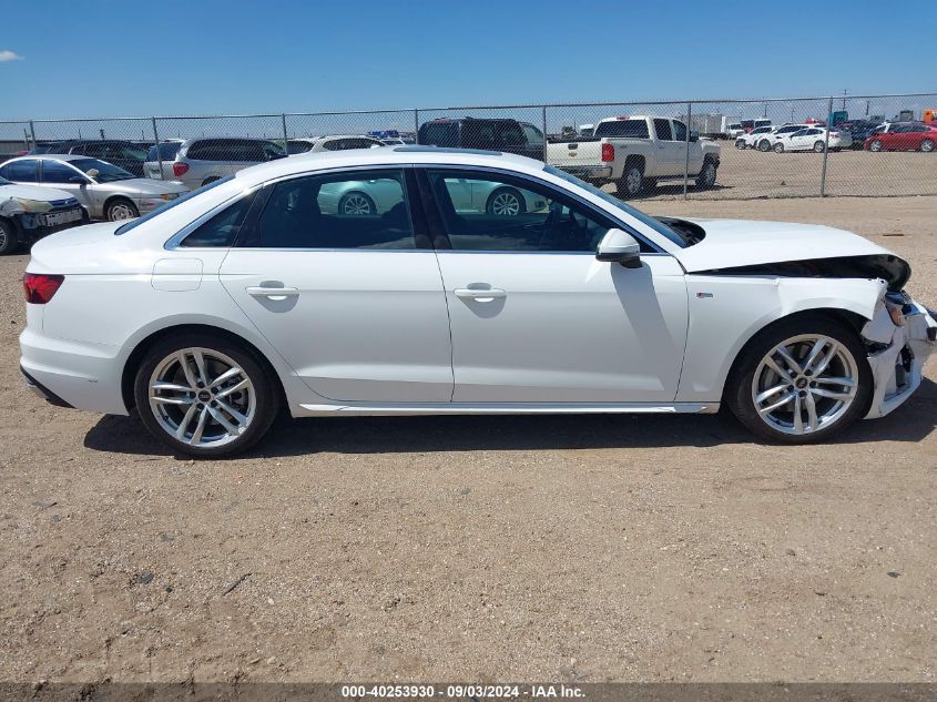 2022 Audi A4 Premium Plus 45 Tfsi S Line Quattro S Tronic VIN: WAUEAAF44NN013716 Lot: 40253930