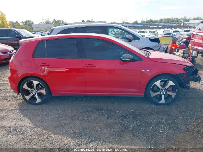 2016 Volkswagen Golf Gti Autobahn W/Performance Package 4-Door VIN: 3VW447AUXGM068553 Lot: 40254226