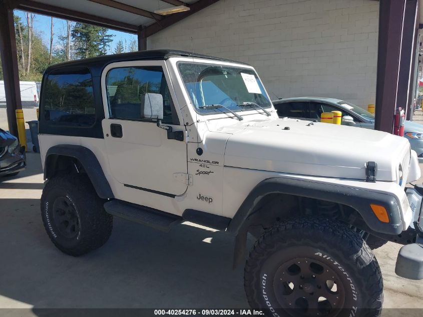 2000 Jeep Wrangler Sport VIN: 1J4FA49S5YP744807 Lot: 40254276