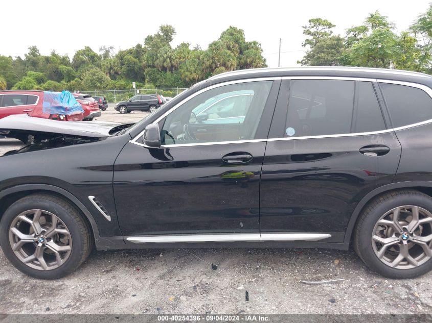 2022 BMW X3 Sdrive30I VIN: 5UX43DP06N9L90870 Lot: 40254396