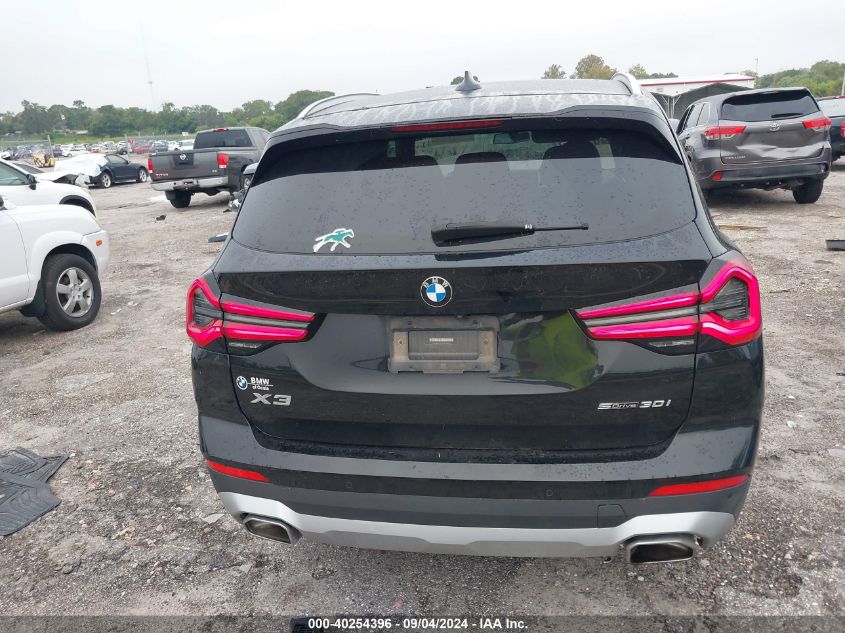 2022 BMW X3 SDRIVE30I - 5UX43DP06N9L90870