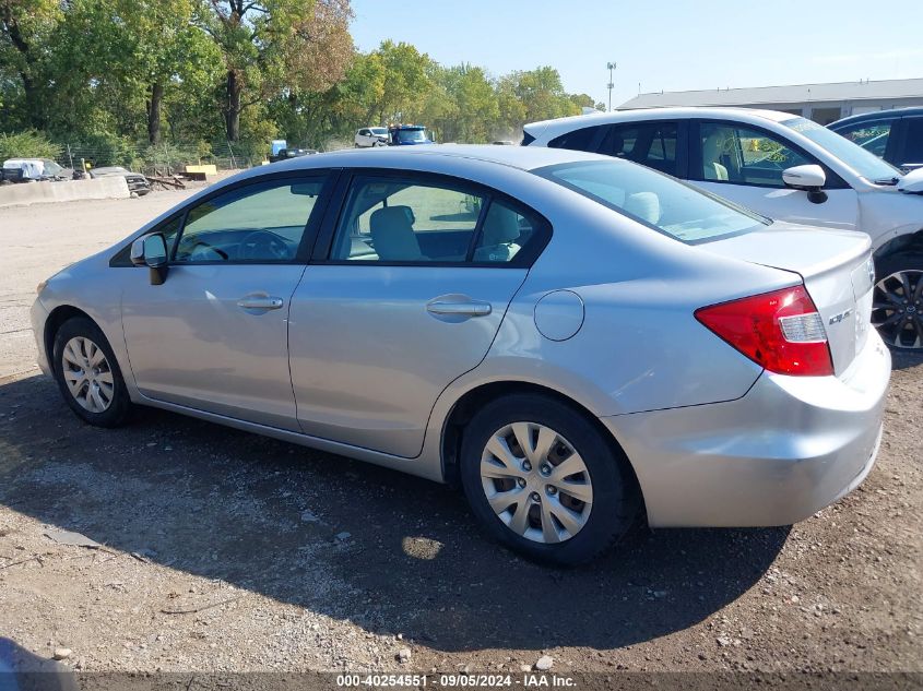 2012 Honda Civic Lx VIN: 19XFB2F57CE016596 Lot: 40254551