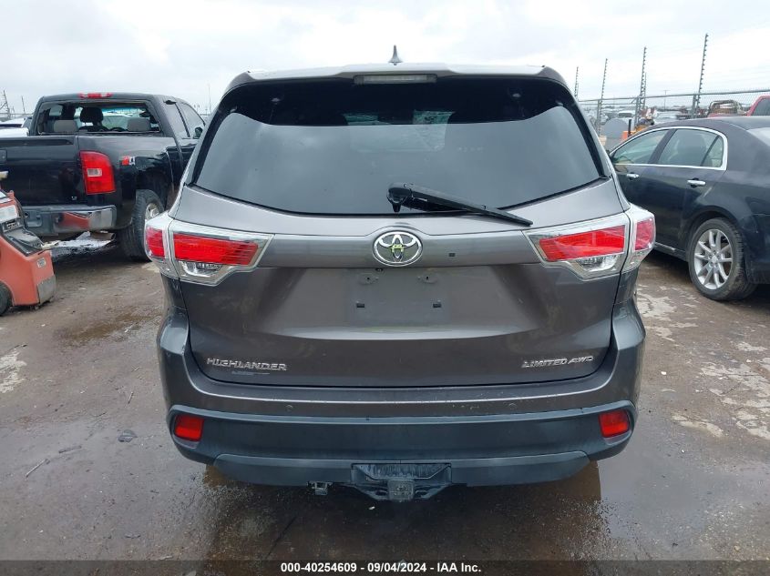 2015 Toyota Highlander Limited Platinum V6 VIN: 5TDDKRFH0FS139385 Lot: 40254609