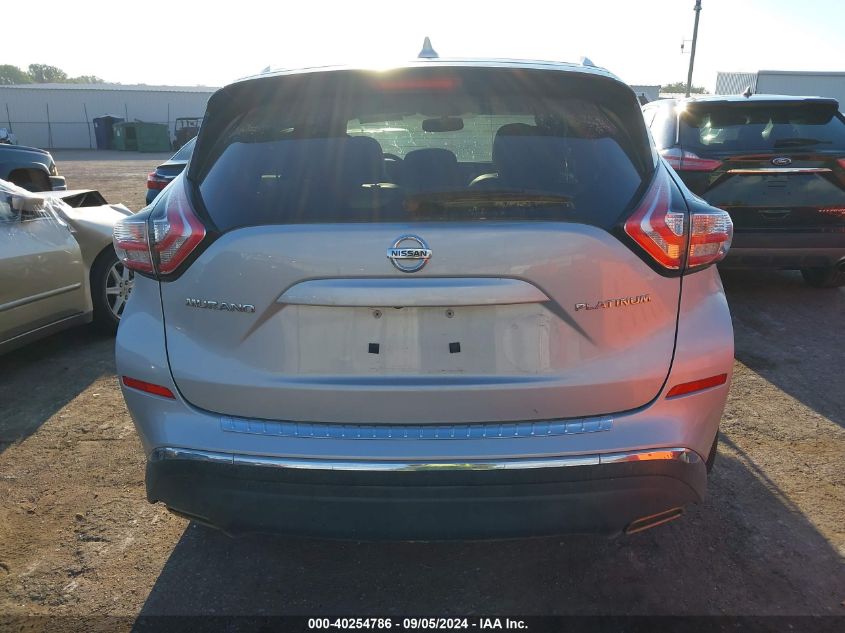 2018 Nissan Murano S/Sl/Sv/Platinum VIN: 5N1AZ2MG6JN104991 Lot: 40254786