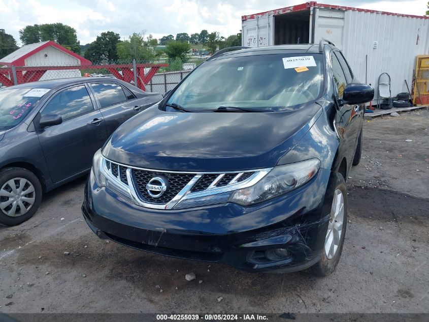 2013 Nissan Murano Sl VIN: JN8AZ1MU5DW211845 Lot: 40255039