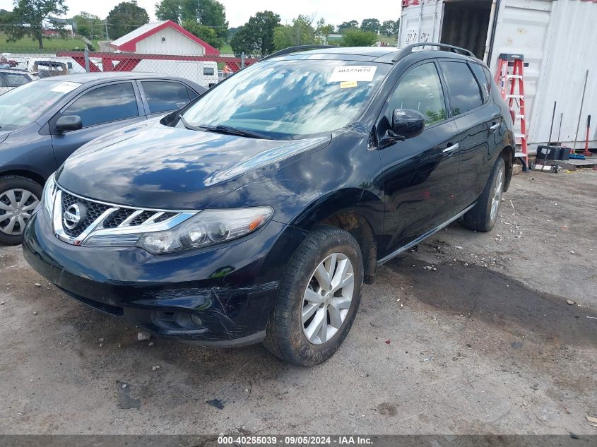 2013 Nissan Murano Sl VIN: JN8AZ1MU5DW211845 Lot: 40255039