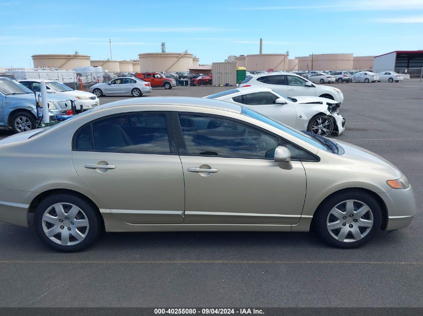 2008 Honda Civic Sdn Lx VIN: 1HGFA165X8L015598 Lot: 40255080