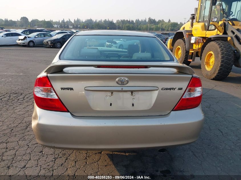 2004 Toyota Camry Se VIN: JTDBE30K240286596 Lot: 40255253