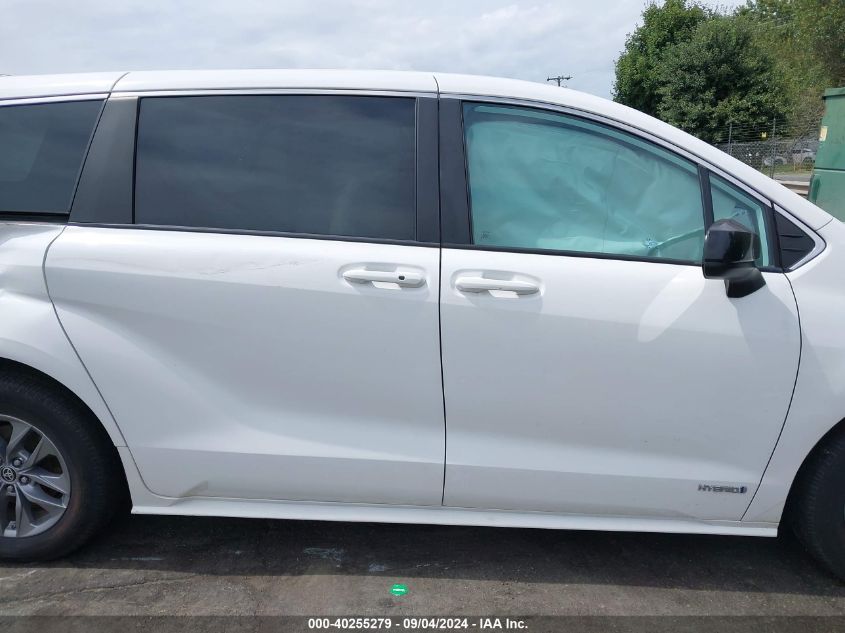 2021 Toyota Sienna Le VIN: 5TDKRKEC5MS026464 Lot: 40255279