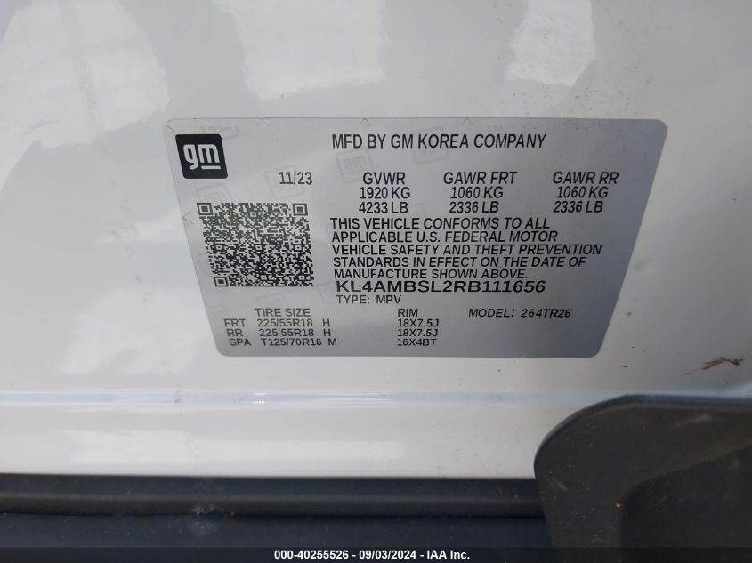 2024 Buick Encore Gx Preferred Fwd VIN: KL4AMBSL2RB111656 Lot: 40255526