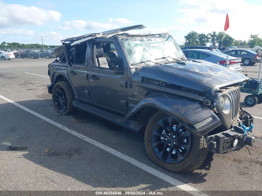 2022 Jeep Wrangler 4Xe Unlimited Sahara 4X4 VIN: 1C4JJXP68NW222567 Lot: 40255646