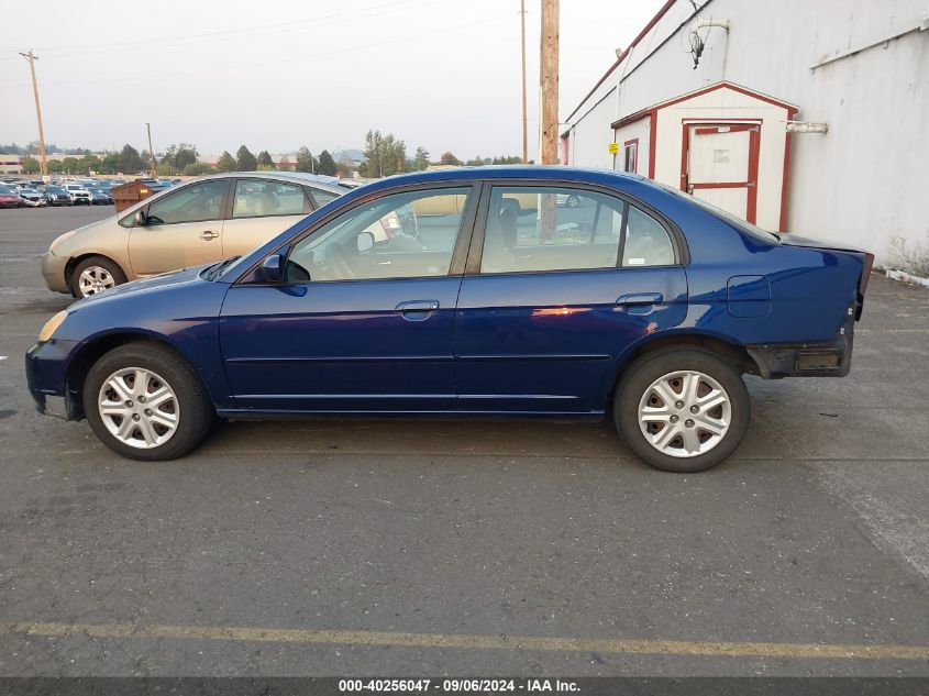 2003 Honda Civic Ex VIN: 1HGES26763L008351 Lot: 40256047