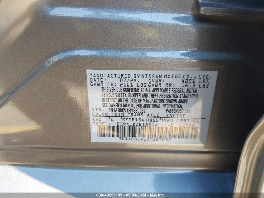 2024 NISSAN SENTRA SV XTRONIC CVT - 3N1AB8CV1RY389032