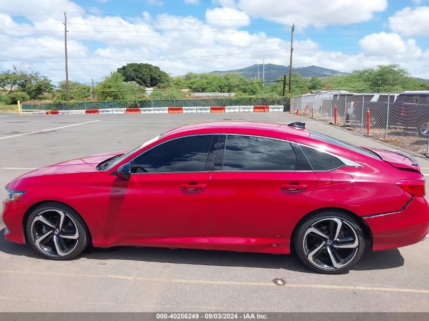 2021 Honda Accord Sport VIN: 1HGCV1F36MA123728 Lot: 40256249