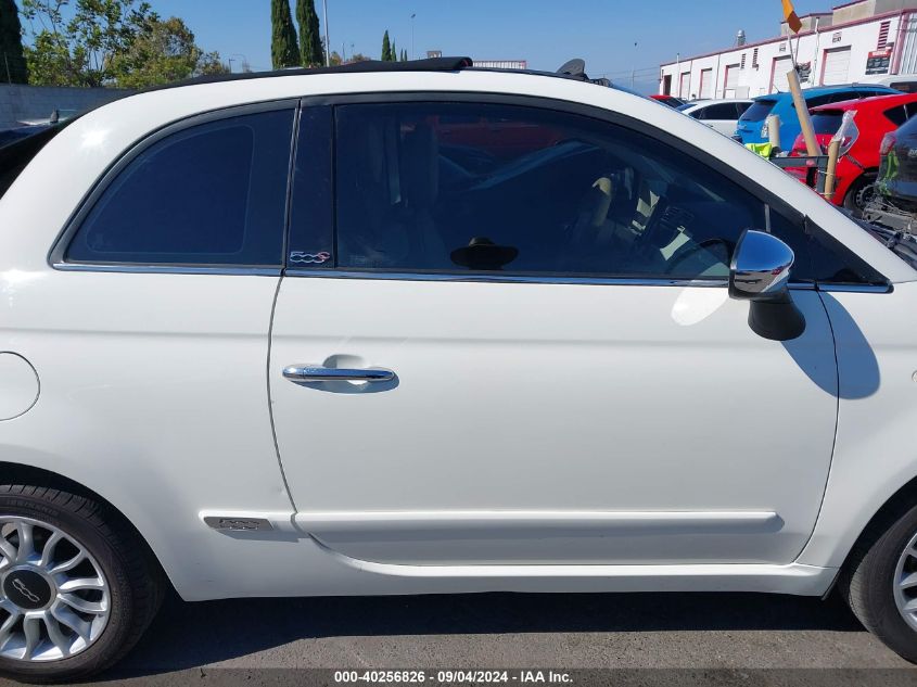 2013 Fiat 500C Lounge VIN: 3C3CFFER0DT629115 Lot: 40256826