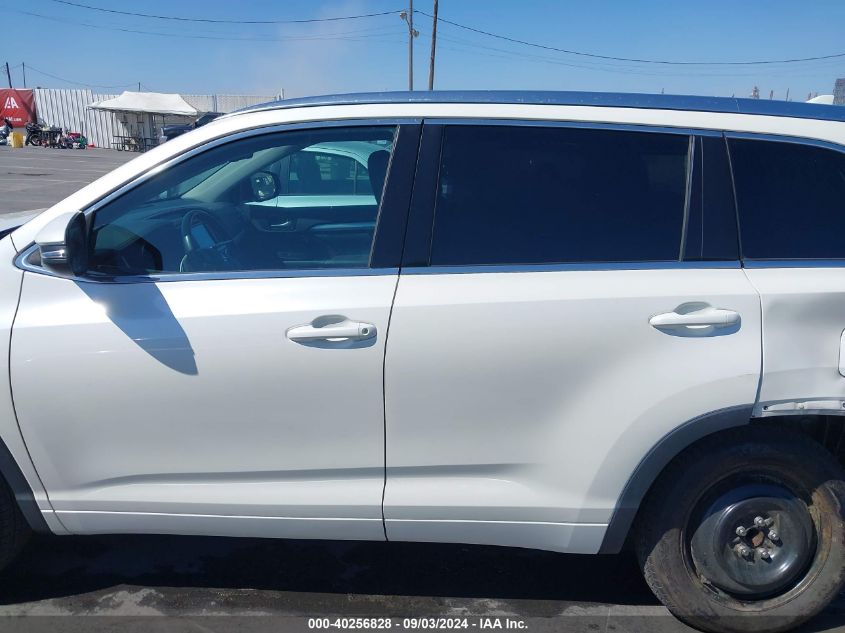 2014 TOYOTA HIGHLANDER XLE V6 - 5TDKKRFH6ES012856