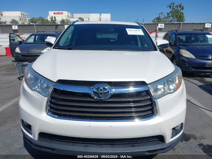 2014 Toyota Highlander Xle V6 VIN: 5TDKKRFH6ES012856 Lot: 40256828