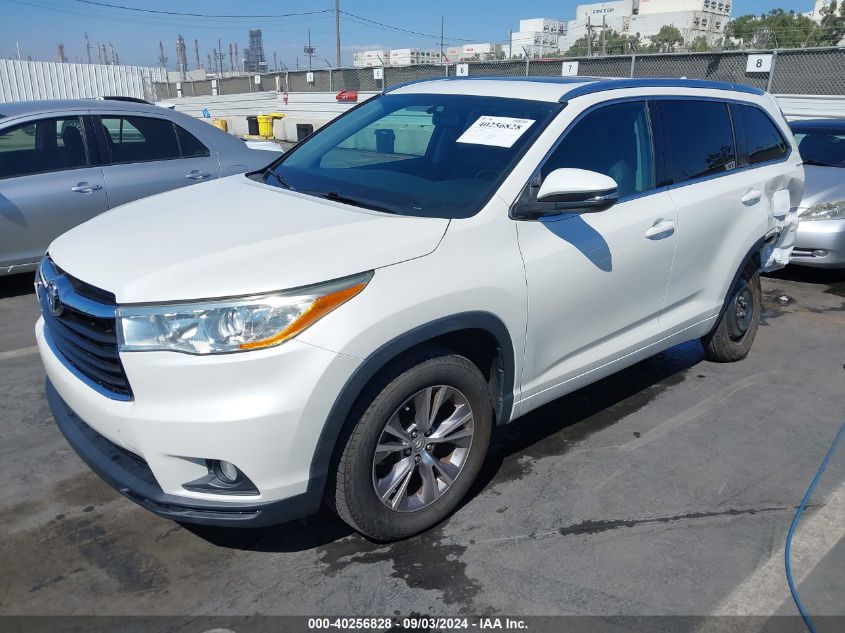 2014 TOYOTA HIGHLANDER XLE V6 - 5TDKKRFH6ES012856