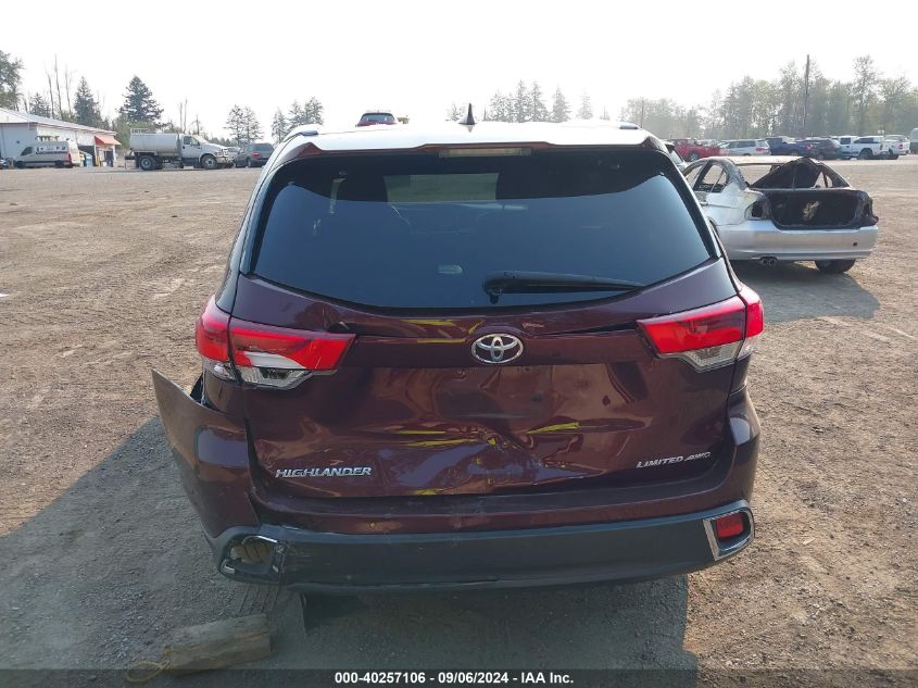 2019 Toyota Highlander Limited Platinum VIN: 5TDDZRFH4KS710723 Lot: 40257106