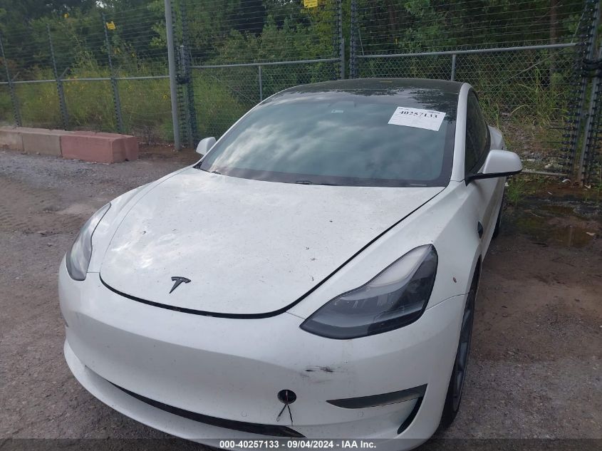 2021 Tesla Model 3 Standard Range Plus Rear-Wheel Drive VIN: 5YJ3E1EA5MF018510 Lot: 40257133