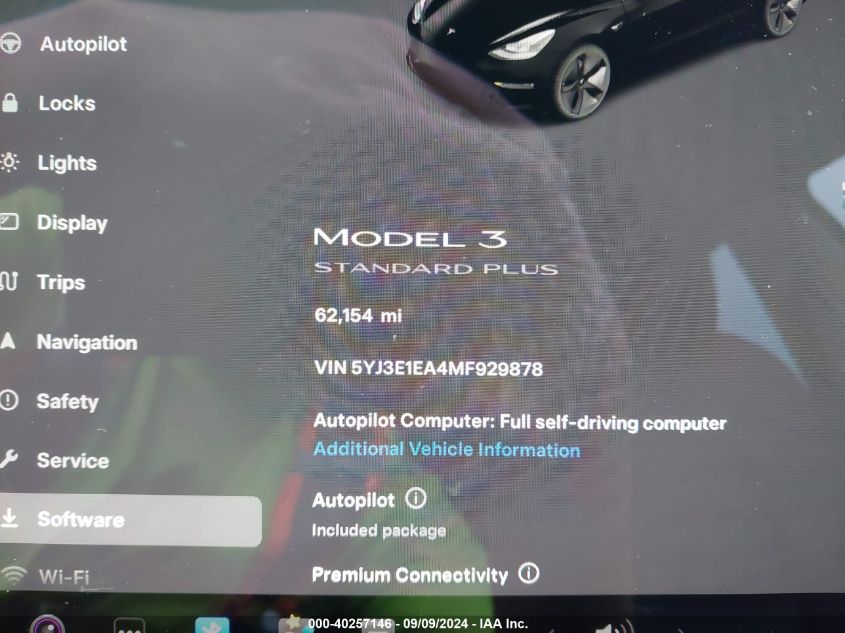 2021 TESLA MODEL 3 STANDARD RANGE PLUS REAR-WHEEL DRIVE - 5YJ3E1EA4MF929878