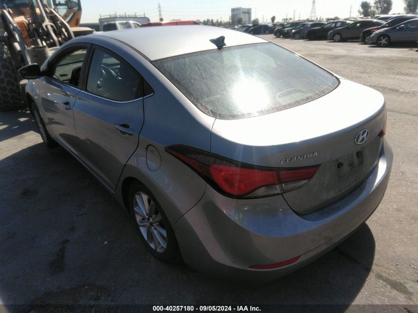 2015 Hyundai Elantra Se VIN: KMHDH4AE6FU281777 Lot: 40257180