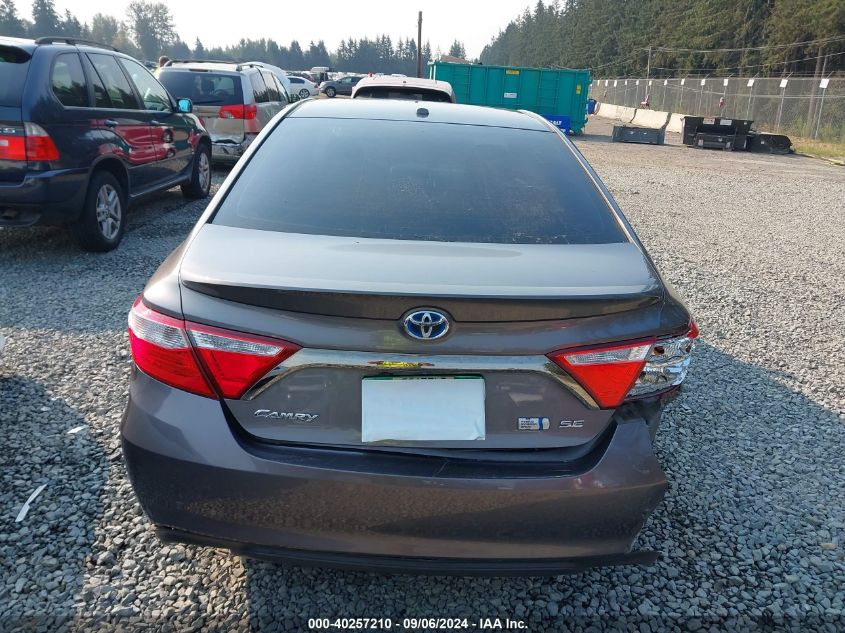 2016 Toyota Camry Hybrid Se VIN: 4T1BD1FK3GU185302 Lot: 40257210