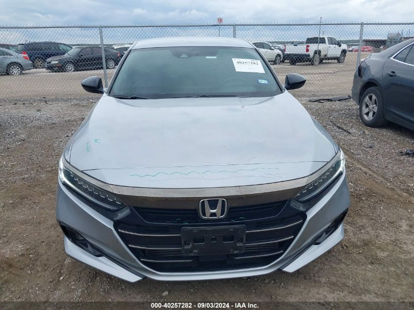 2021 Honda Accord Sport VIN: 1HGCV1F38MA104887 Lot: 40257282