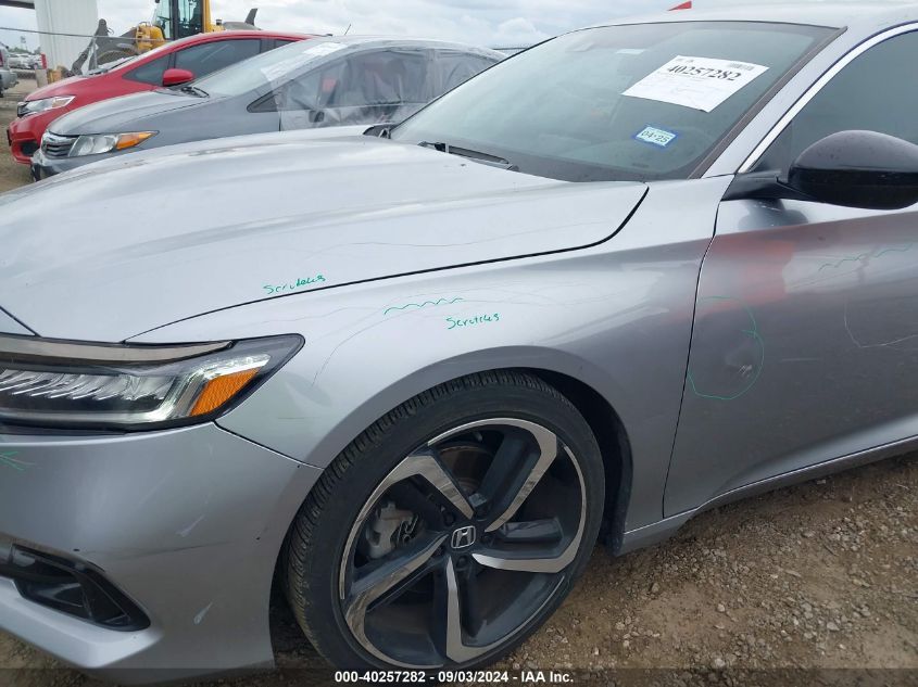 2021 Honda Accord Sport VIN: 1HGCV1F38MA104887 Lot: 40257282