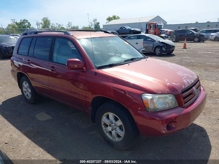 2005 Toyota Highlander V6 VIN: JTEDP21A650049903 Lot: 40257337