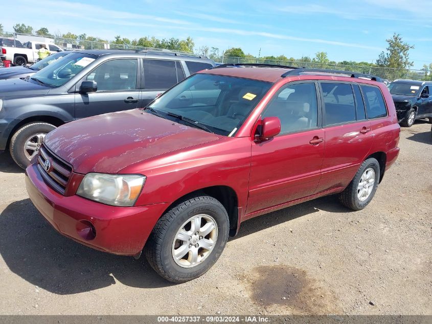 2005 Toyota Highlander V6 VIN: JTEDP21A650049903 Lot: 40257337