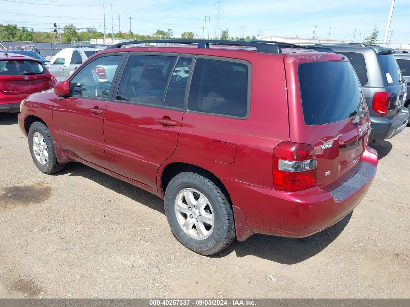 2005 Toyota Highlander V6 VIN: JTEDP21A650049903 Lot: 40257337