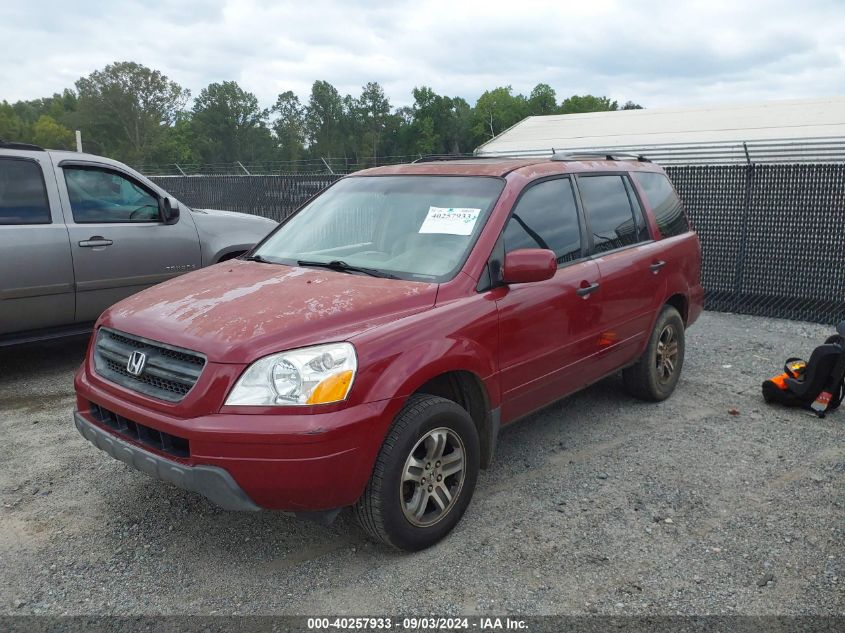 2005 Honda Pilot Ex-L VIN: 5FNYF18585B060415 Lot: 40257933