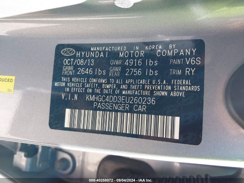 2014 HYUNDAI GENESIS 3.8 - KMHGC4DD3EU260236