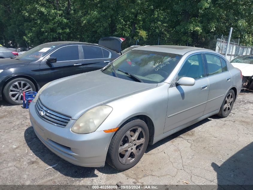 2003 Infiniti G35 Luxury VIN: JNKCV51E43M002786 Lot: 40258086