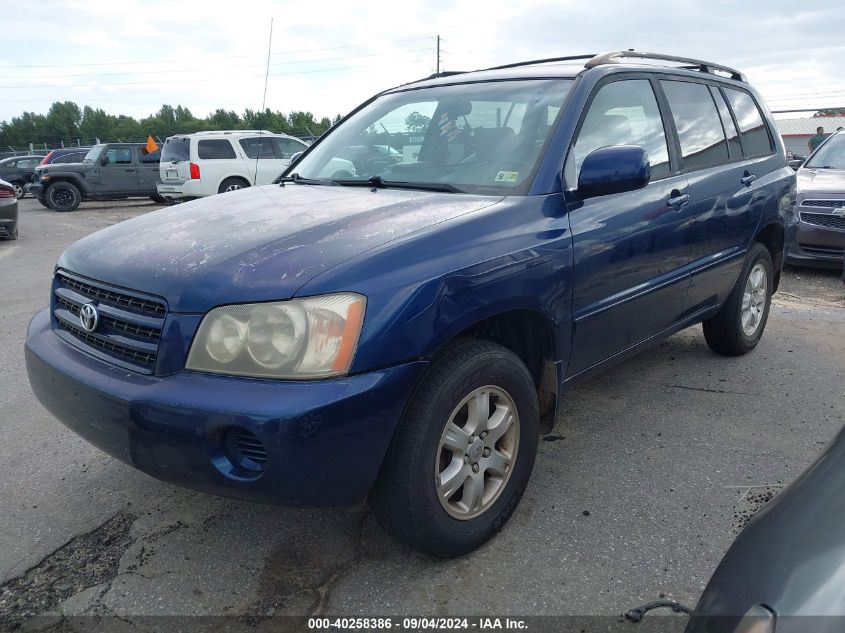 2003 Toyota Highlander V6 VIN: JTEHF21A830153679 Lot: 40258386