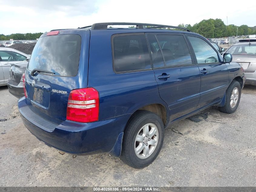 2003 Toyota Highlander V6 VIN: JTEHF21A830153679 Lot: 40258386