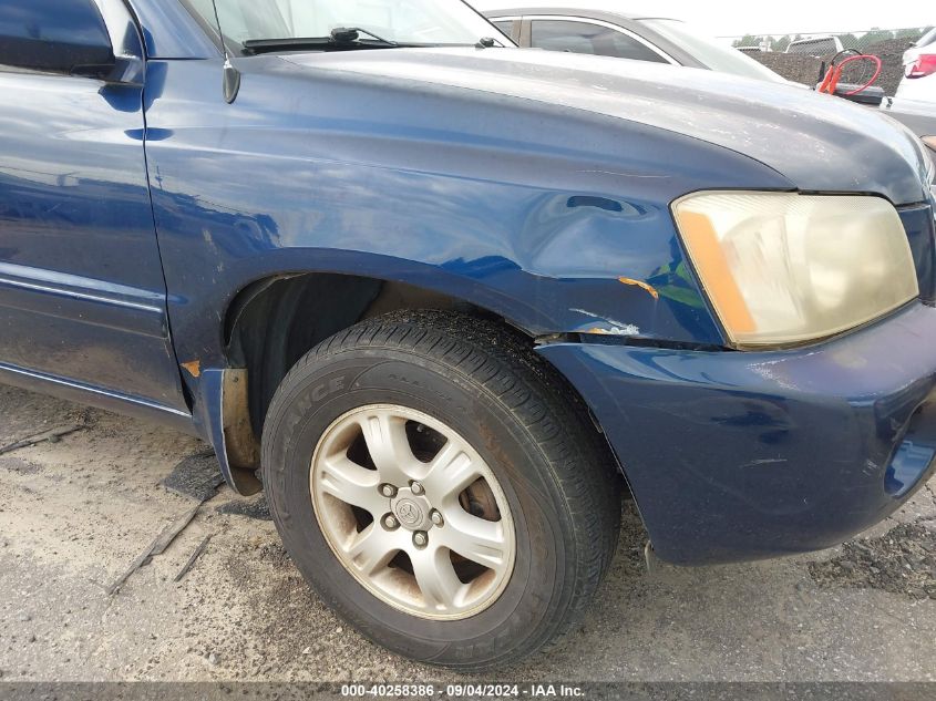 2003 Toyota Highlander V6 VIN: JTEHF21A830153679 Lot: 40258386