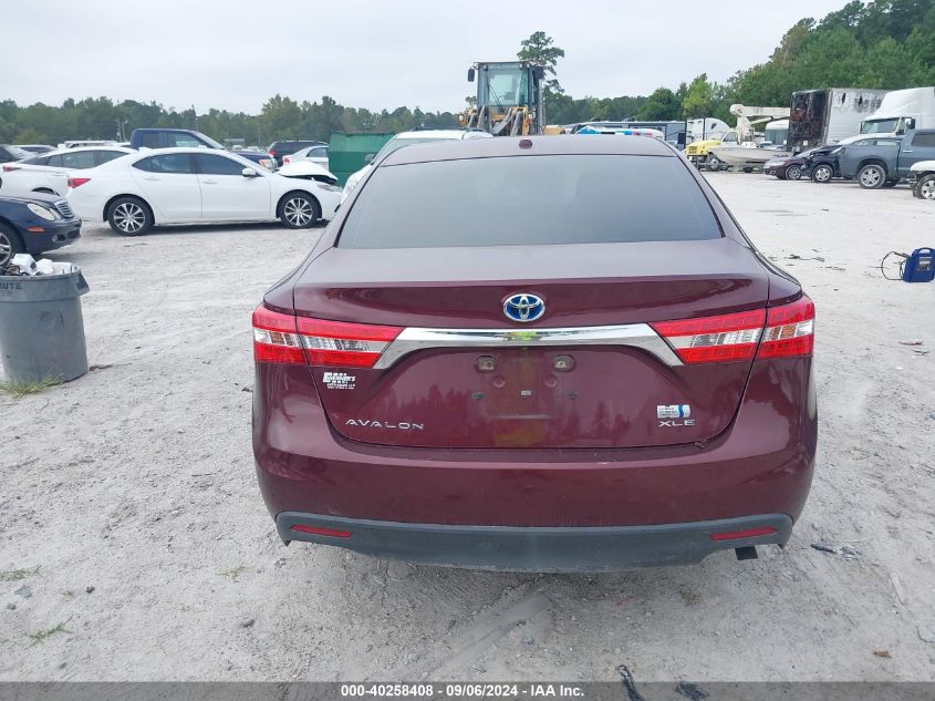 2014 Toyota Avalon Hybrid/Prem/Tour/Ltd VIN: 4T1BD1EBXEU026212 Lot: 40258408