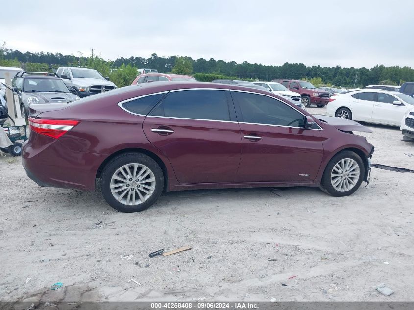 2014 Toyota Avalon Hybrid/Prem/Tour/Ltd VIN: 4T1BD1EBXEU026212 Lot: 40258408