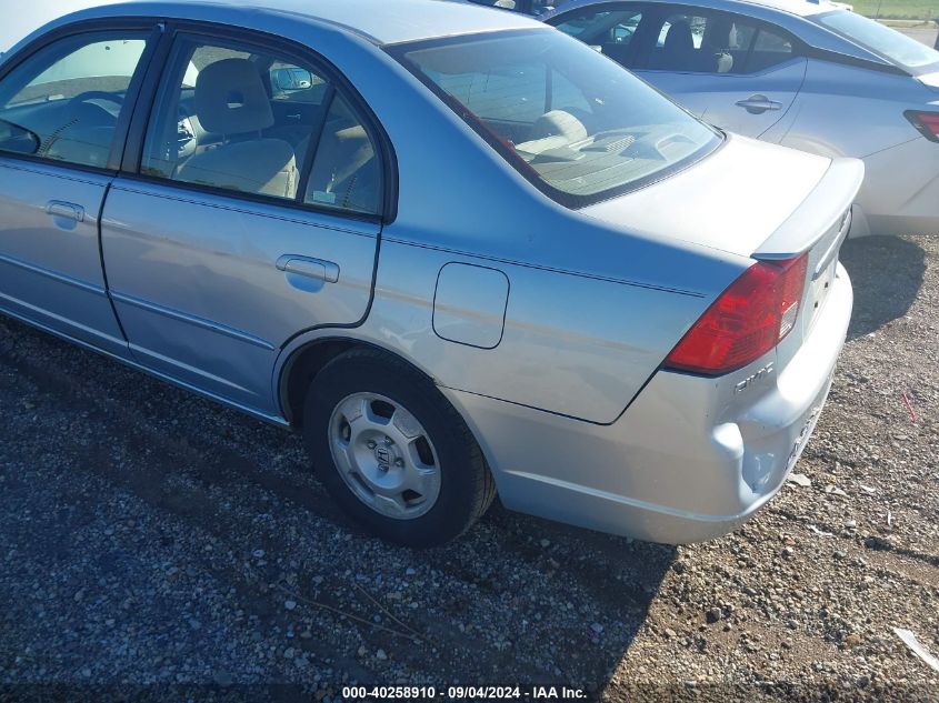 2003 Honda Civic Hybrid VIN: JHMES95673S023624 Lot: 40258910