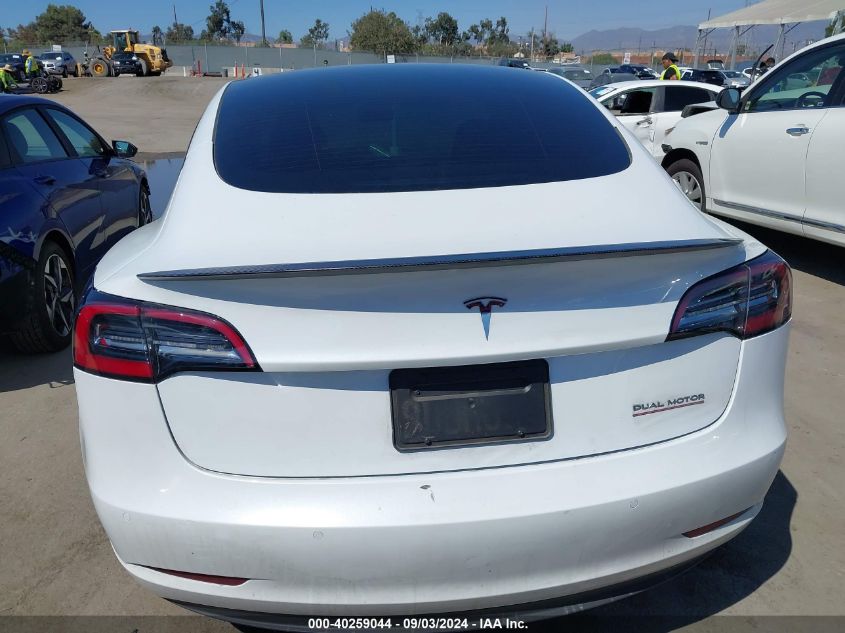 2022 Tesla Model 3 Performance Dual Motor All-Wheel Drive VIN: 5YJ3E1EC8NF357510 Lot: 40259044