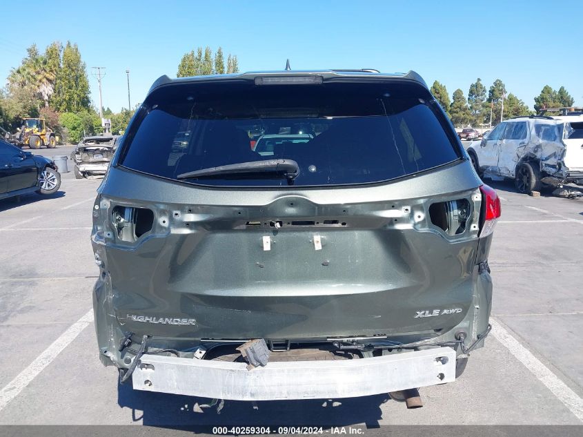 2018 Toyota Highlander Xle VIN: 5TDJZRFH7JS862724 Lot: 40259304