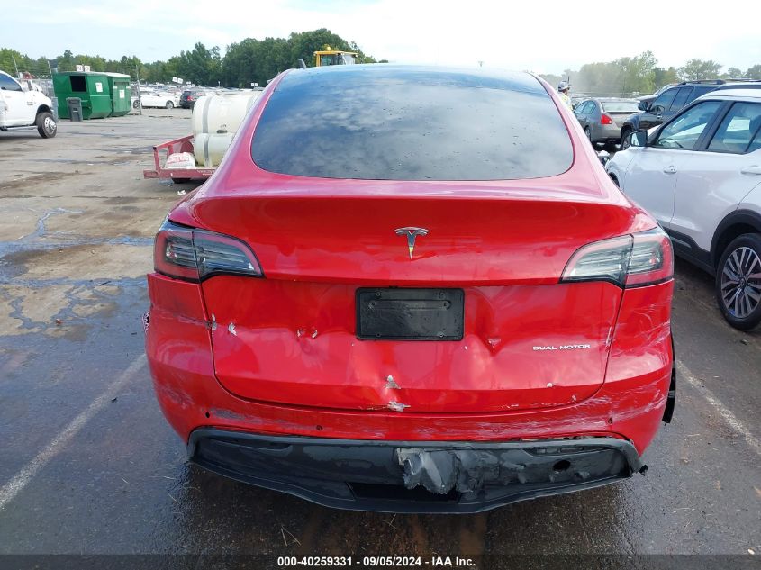 2022 Tesla Model Y VIN: 7SAYGDEE7NF387412 Lot: 40259331