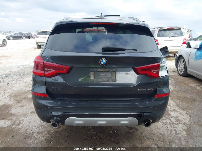 2019 BMW X3 Sdrive30I VIN: 5UXTR7C5XKLE96947 Lot: 40259807