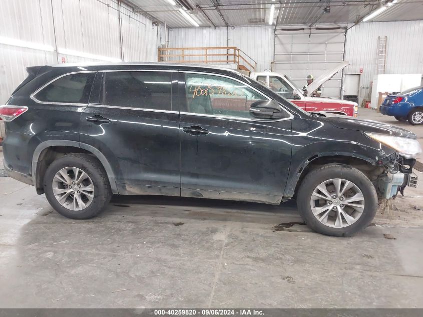 2014 Toyota Highlander Xle V6 VIN: 5TDJKRFH0ES044861 Lot: 40259820