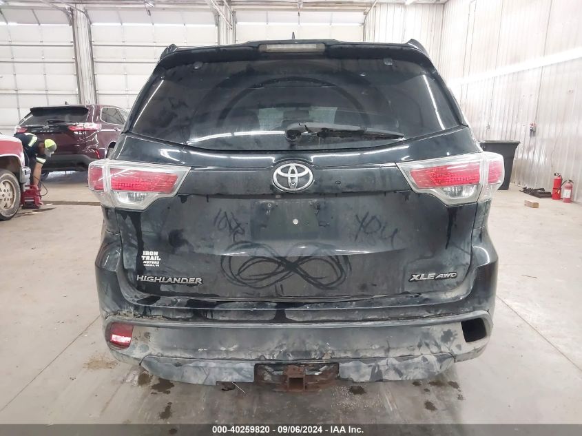 2014 Toyota Highlander Xle V6 VIN: 5TDJKRFH0ES044861 Lot: 40259820