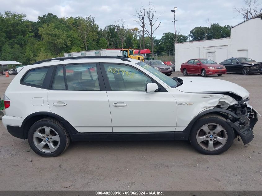 2007 BMW X3 3.0Si VIN: WBXPC93467WF13744 Lot: 40259918