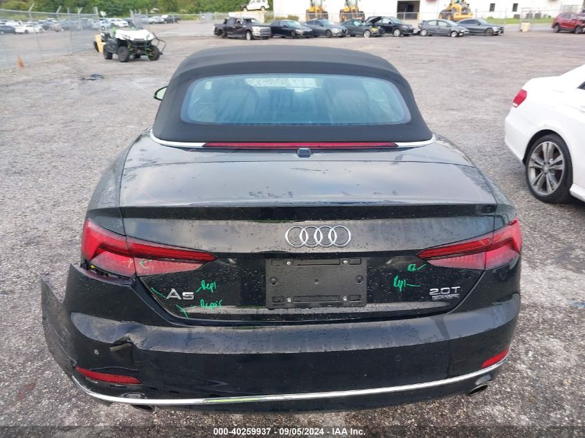 2018 Audi A5 Premium Plus VIN: WAUYNGF58JN012558 Lot: 40259937