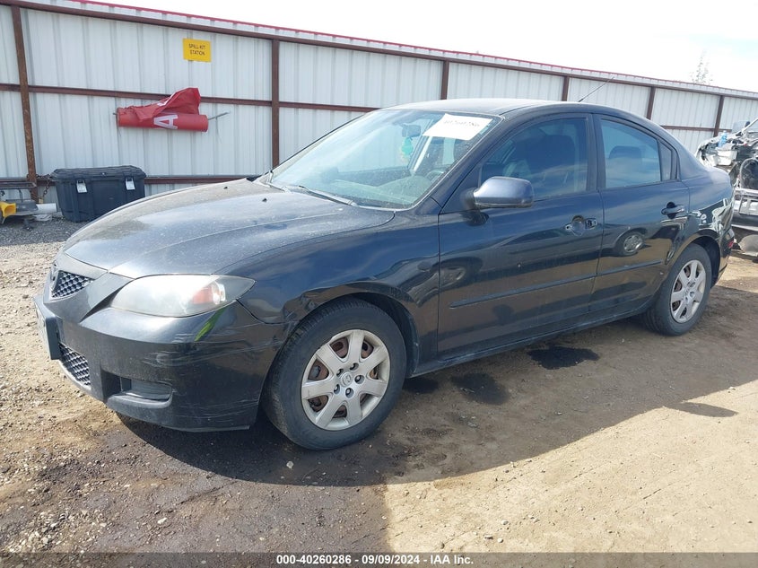 2008 Mazda Mazda3 I Sport black sedan gasoline JM1BK12G681797332 photo #3